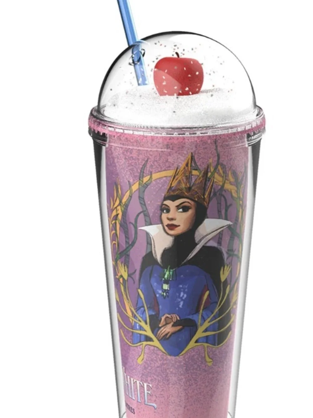 Snow White & Evil Queen Movie Tumbler Red Apple In Lid straw not included